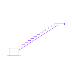 Buildings Stairs Types L Shaped Straight Stairs Sketch Style Svg Vector, Free Vectors File
